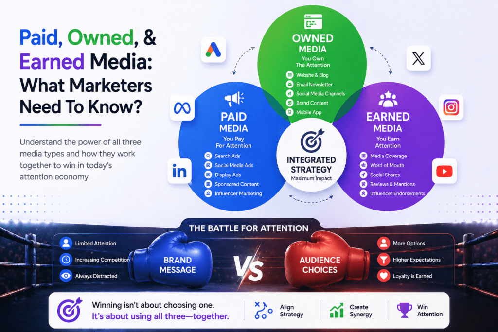 Paid, Owned, & Earned Media: What Marketers Need To Know? The Battle for Attention
