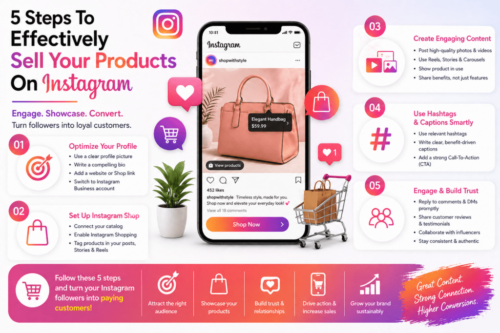 5 Steps To Effectively Sell Your Products On Instagram