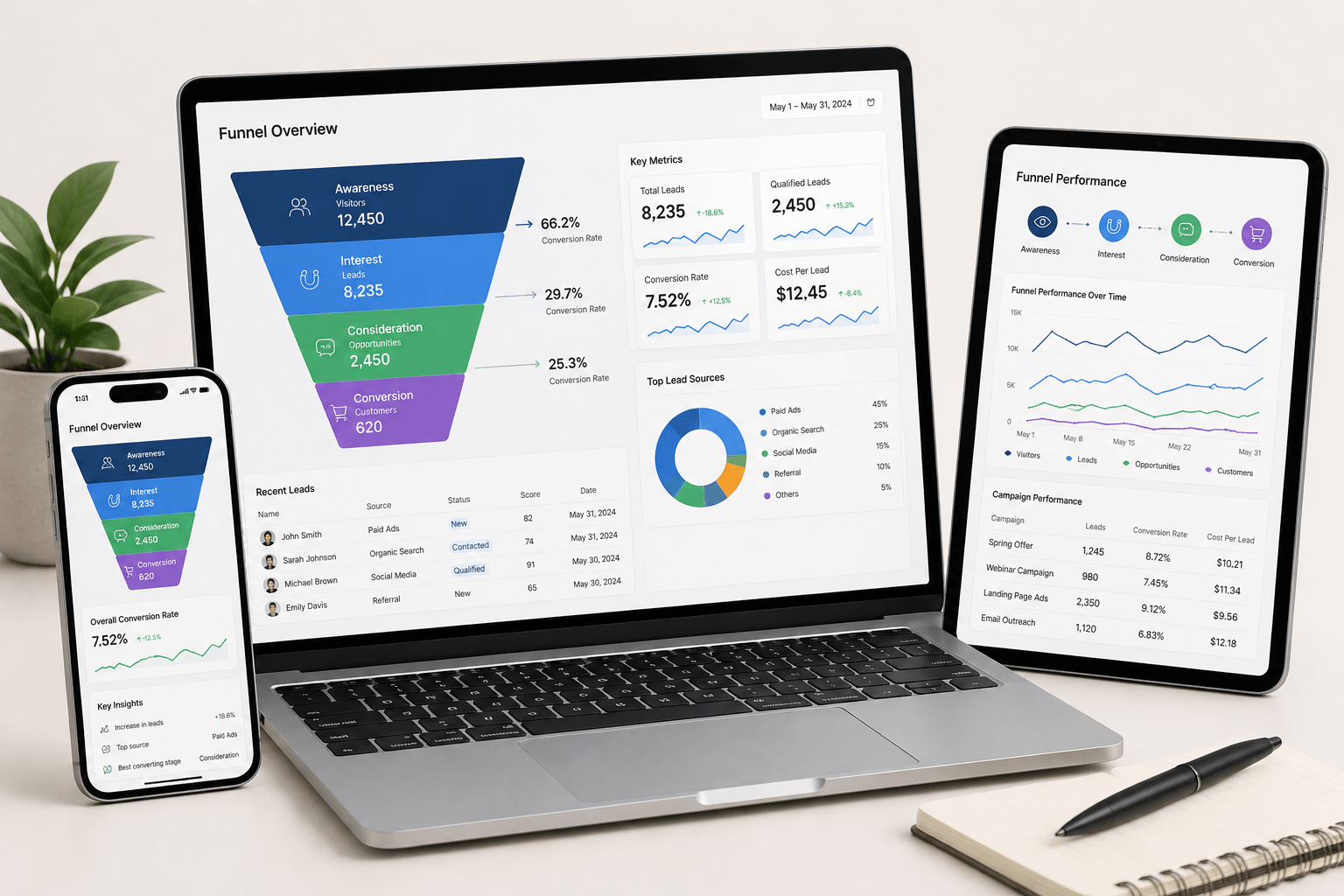 Lead generation & sales funnels